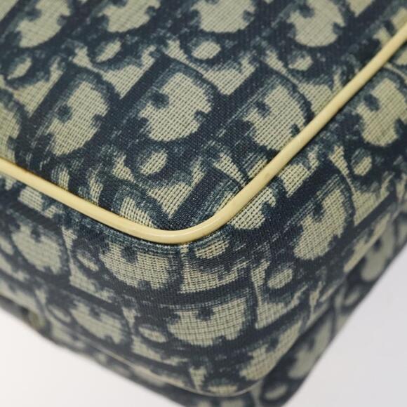 DIOR Trotter Canvas Shoulder Bag Navy Gold - Picture 12 of 16